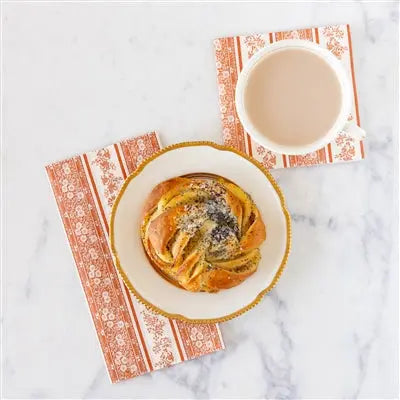 Pumpkin Burleigh Stripe Napkins Hester & Cook