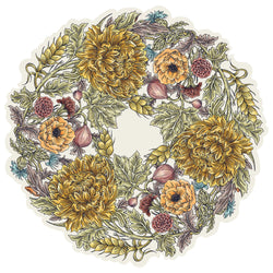 Die-cut Autumn Acanthus Wreath Placemat Hester & Cook