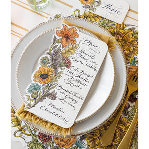 Autumn Acanthus Table Card Hester & Cook