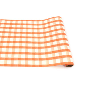 Orange Painted Check Runner Hester & Cook