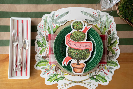 Die-Cut Christmas Sprigs Placemat Hester & Cook