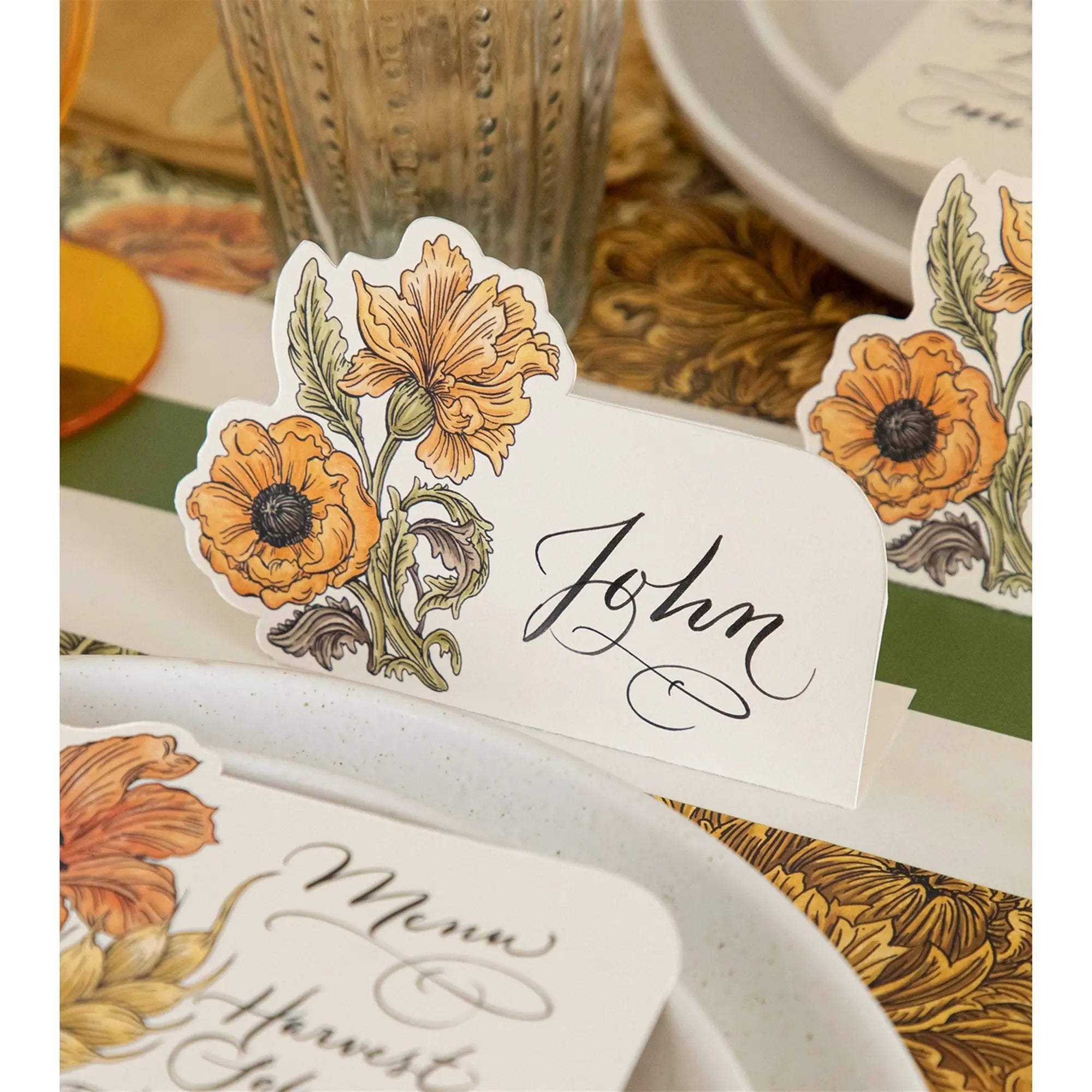 Autumn Acanthus Place Card Hester & Cook