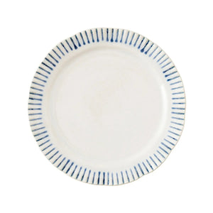 Indigo Sitio Stripe Dessert + Salad Plate Juliska