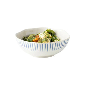 Indigo Sitio Stripe Pasta Bowl Juliska
