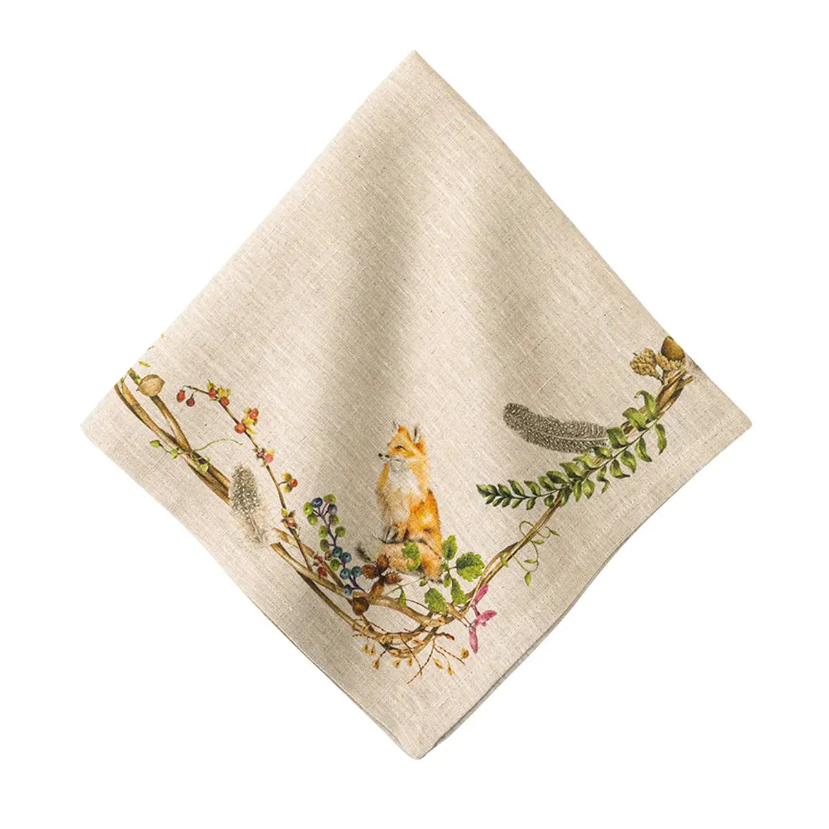 Forest Walk Cafe Au Lait Napkins Juliska