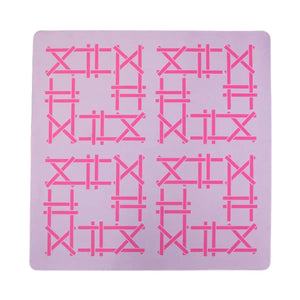 Lilac Trellis Double-Sided Travel Mahjong Mat The Mahjong House