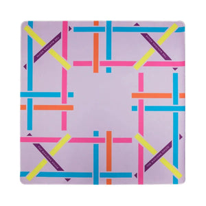 Lilac Trellis Double-Sided Travel Mahjong Mat The Mahjong House