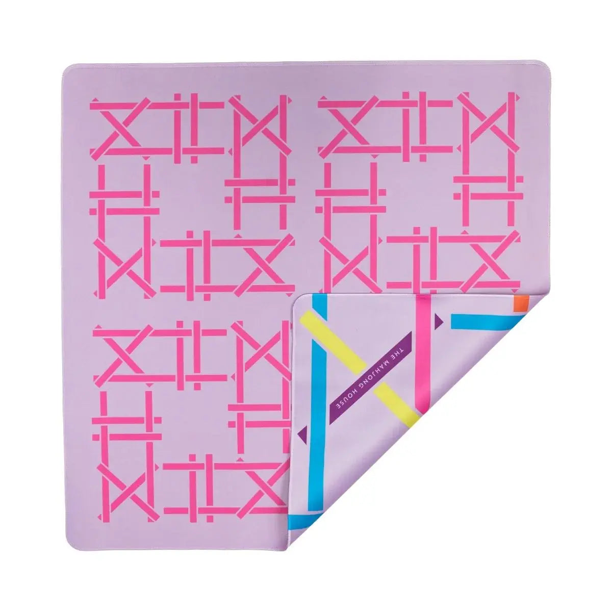 Lilac Trellis Double-Sided Travel Mahjong Mat The Mahjong House