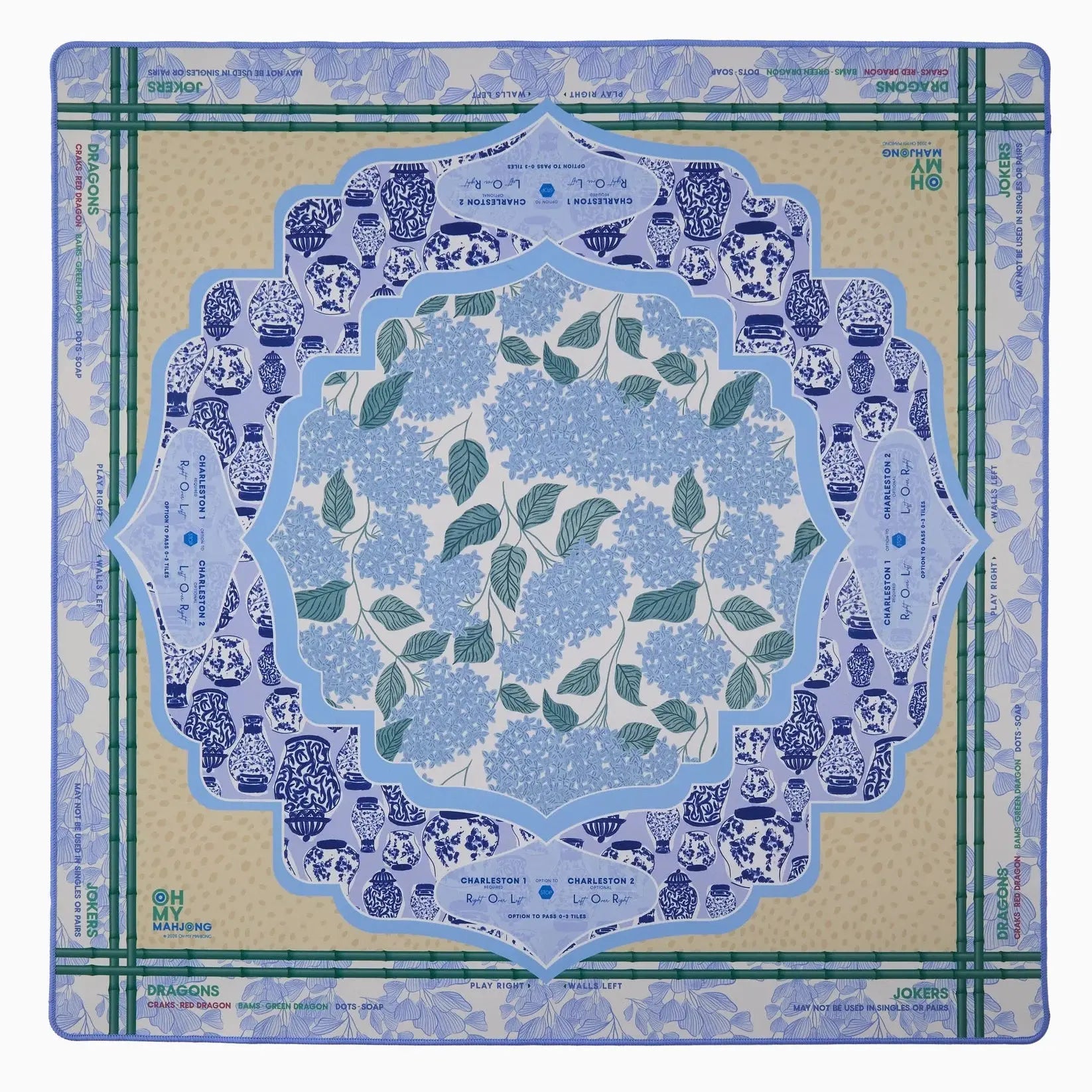 Oh My Mahjong Luna Mahjong Mat - Home for Entertaining