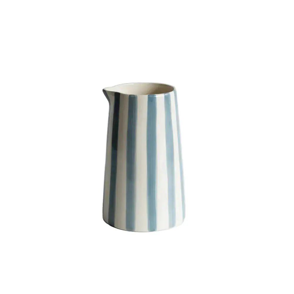 Musango Jug in Candy Stripe: Dove Grey - Home for Entertaining