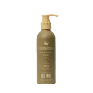 My Neighbor WILD BERGAMOT HAND WASH bottle, back, thoughtfully formulated to cleanse without stripping—using a base of organic olive oil, coconut oil, and aloe vera to nourish and hydrate the skin as you wash. WILD BERGAMOT scent.