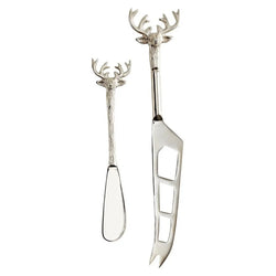 Silver Stag Cheese Knives Santa Barbara Design Studio