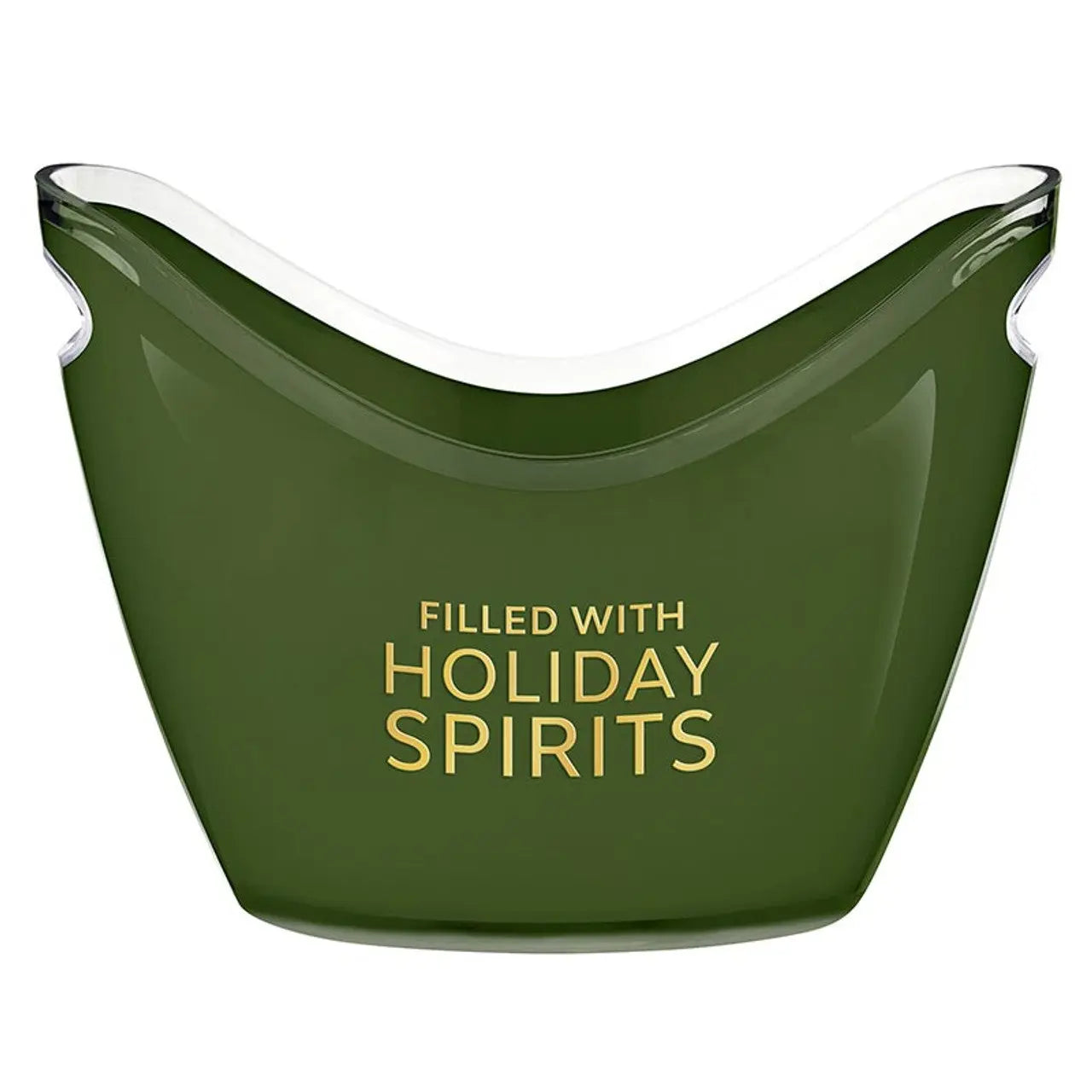 Filled With Holiday Spirits Acrylic Beverage Bucket Santa Barbara Design Studio