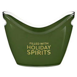 Filled With Holiday Spirits Acrylic Beverage Bucket Santa Barbara Design Studio