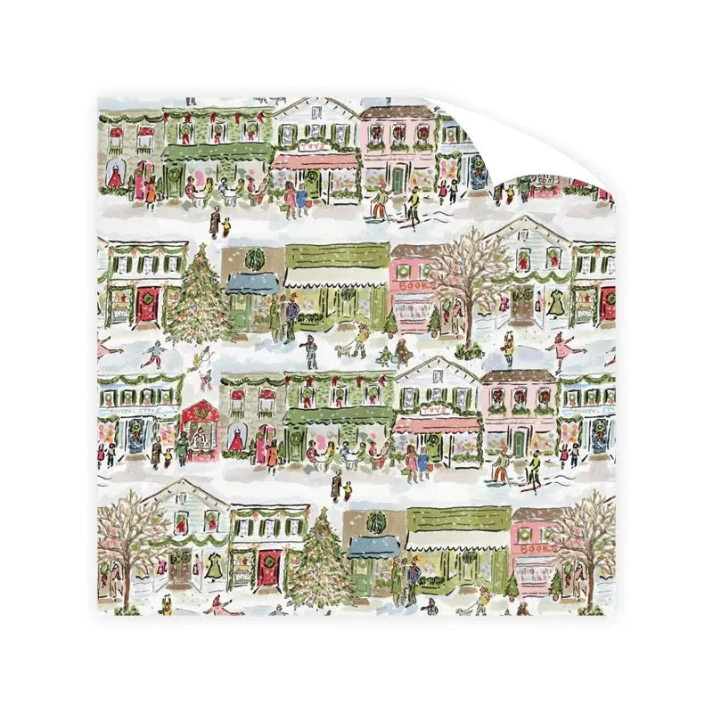 Merry Main Street Wrapping Paper Roll Dogwood Hill