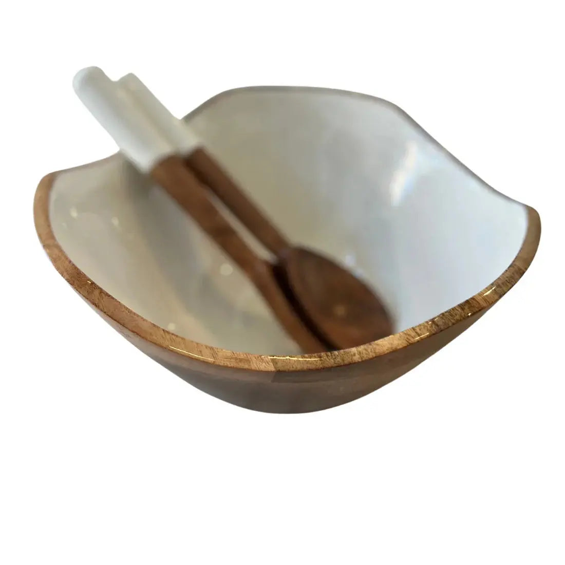 Bright Mango Wood Bowl + Server Set Indy Home