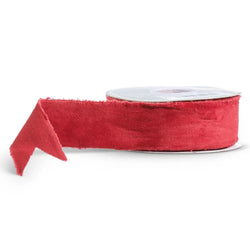 Red Torn Edge Velvet Ribbon RAZ