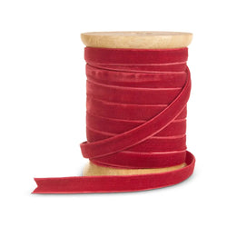 Spool of Rust Velvet Ribbon RAZ Imports
