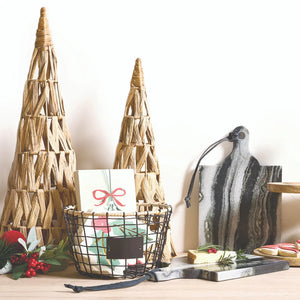 Open Weave Hyacinth Cone Tree Santa Barbara Design Studio