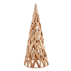 Open Weave Hyacinth Cone Tree Santa Barbara Design Studio