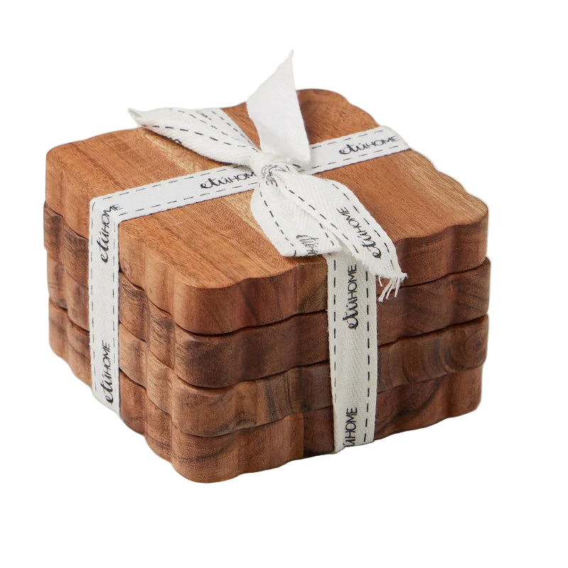 Scalloped Wood Coasters