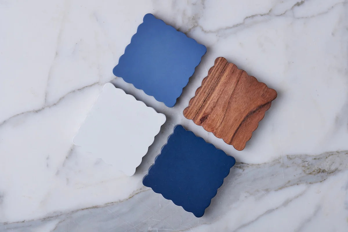 Scalloped Wood Coasters