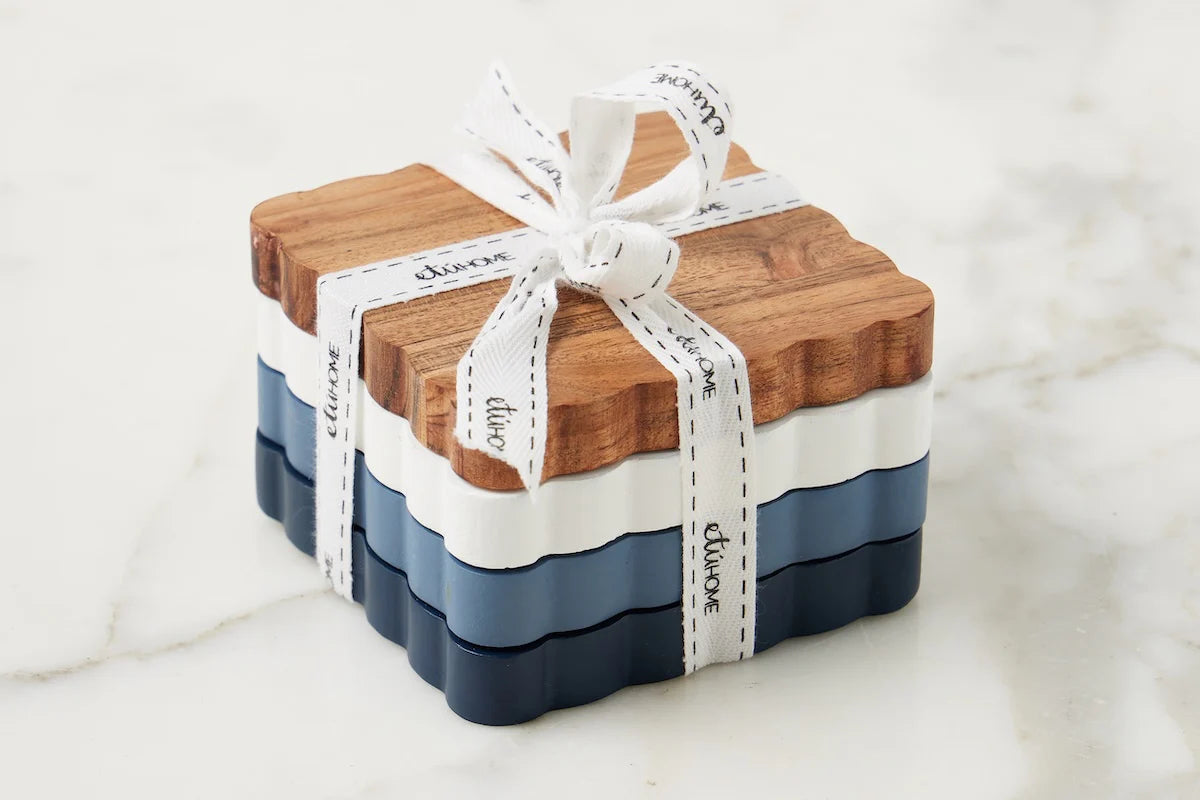 Scalloped Wood Coasters