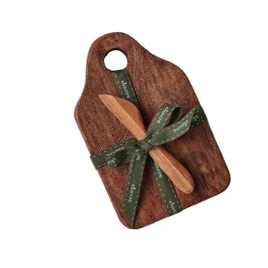 Mini Dutch Appetizer Board - Natural with Spruce Ribbon Etú Home