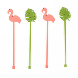 Flamingo and Palm Swizzle Stix Mod Lounge Paper Company