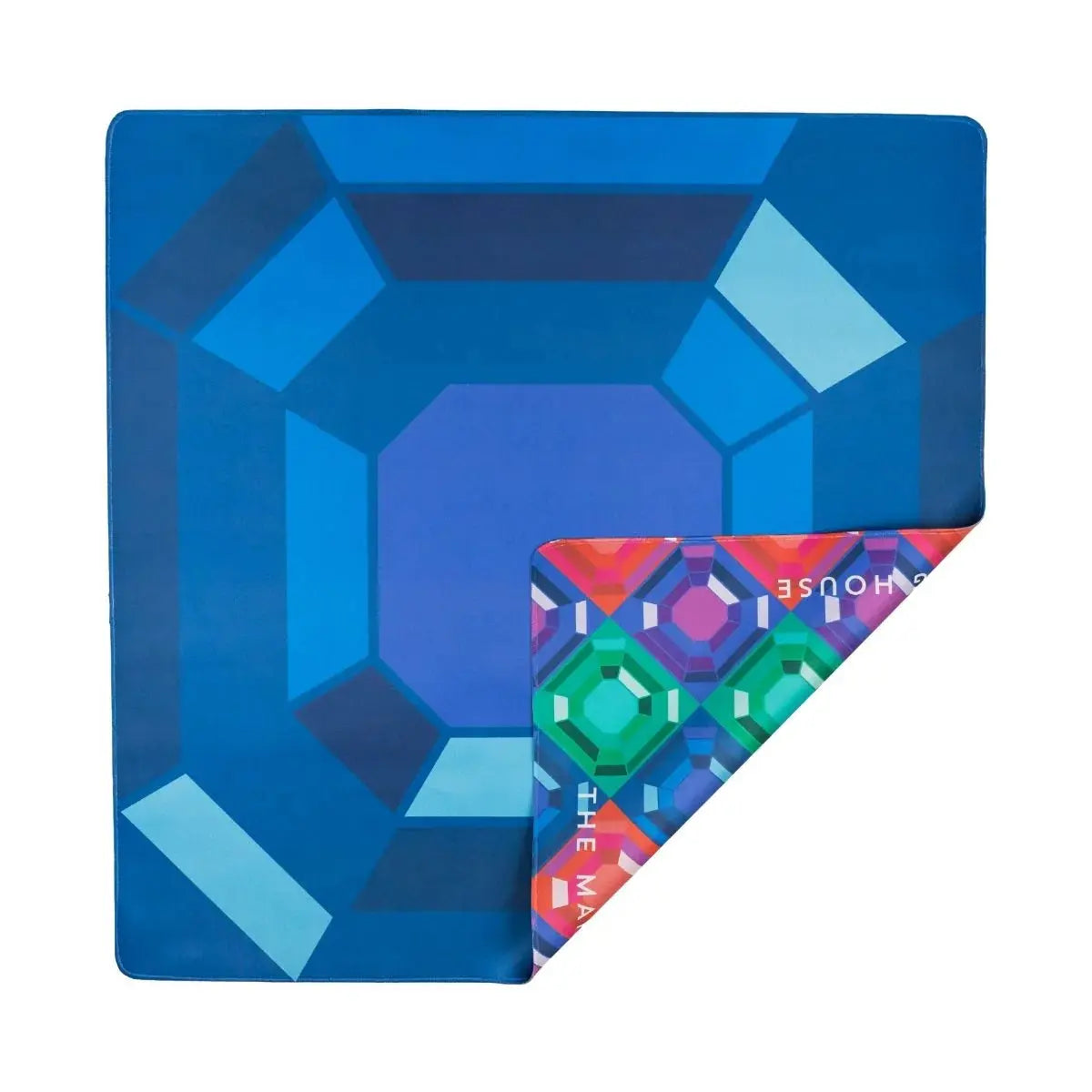 Sapphire Gem Double-Sided Travel Mahjong Mat The Mahjong House