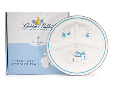 Enamelware Toddler Plate Golden Rabbit