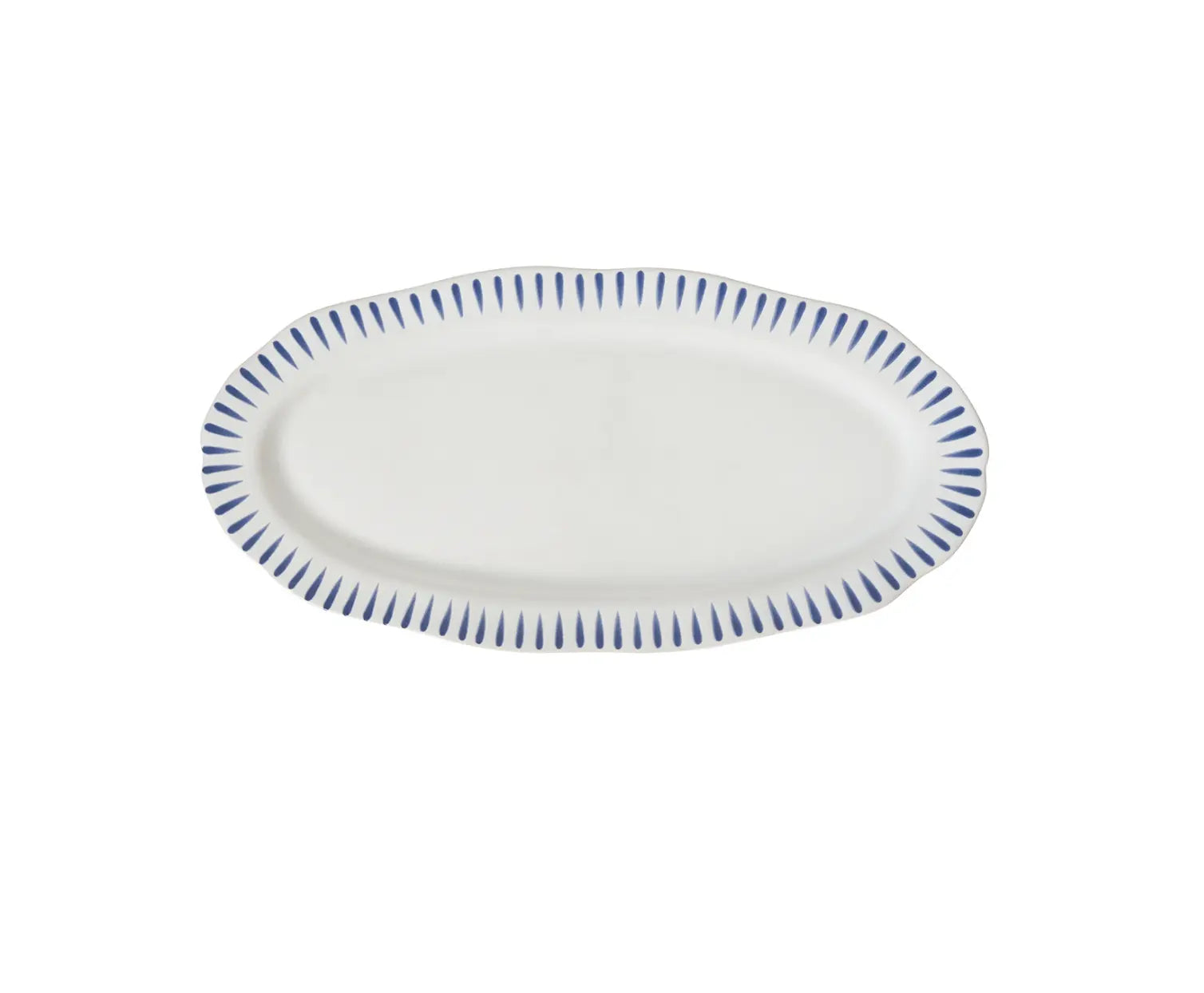 Juliska Sitio Stripe 15-inch Hostess Tray in Delft Blue Juliska