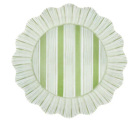 Juliska Cabana Stripe Melamine Plate in Seagrass Juliska