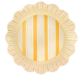 Juliska Cabana Stripe Melamine Plate in Sunshine Juliska