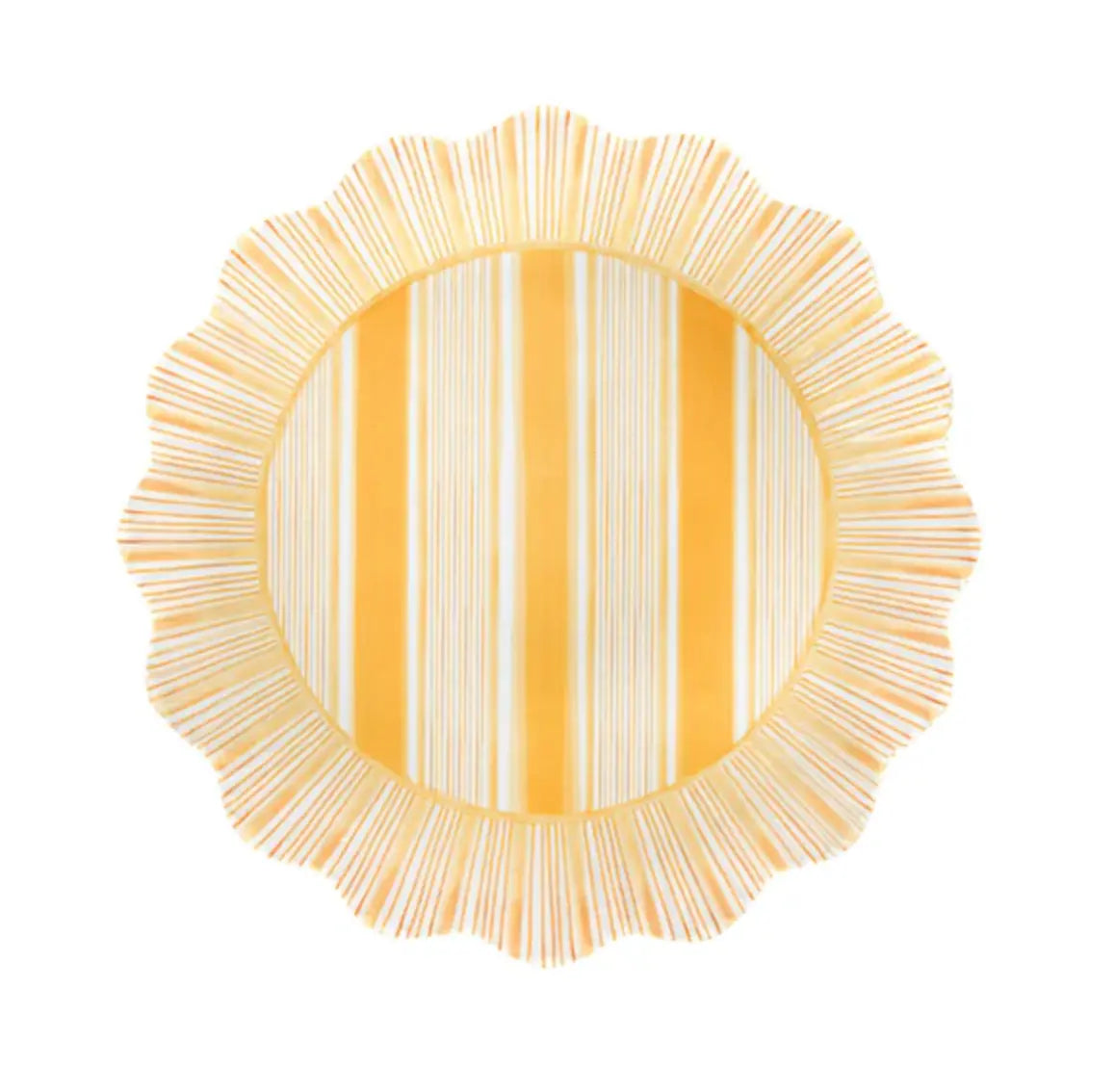 Juliska Cabana Stripe Melamine Plate in Sunshine Juliska