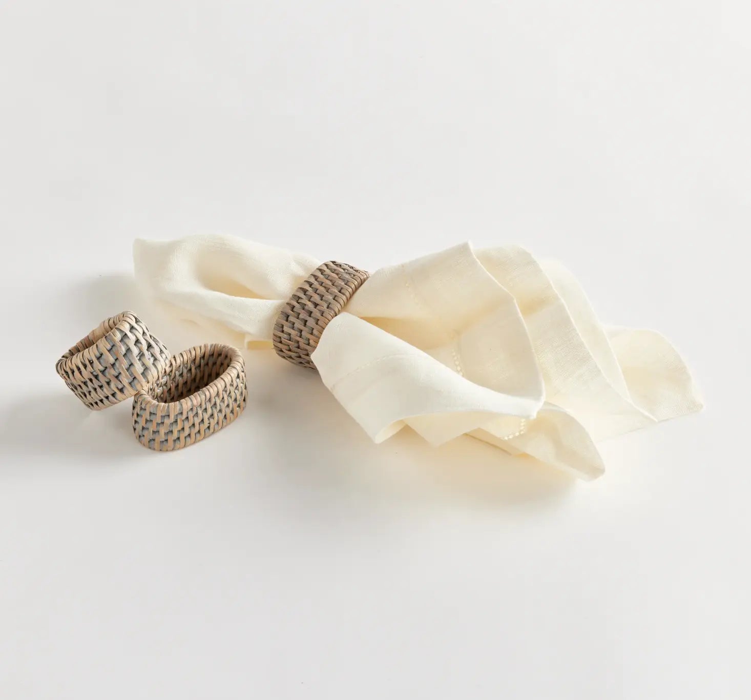 Burma Rattan Napkin Ring in Greywash Napa Home & Garden