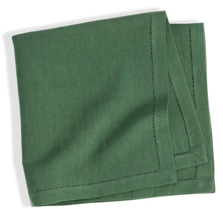 Haven Hemstitch Napkins in Evergreen Annie Selke