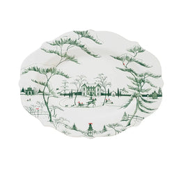 Country Estate Winter Frolic 18" Serving Platter - Evergreen Juliska