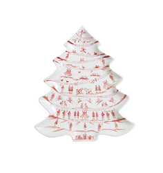 Country Estate Winter Frolic Ruby Tree Platter Juliska