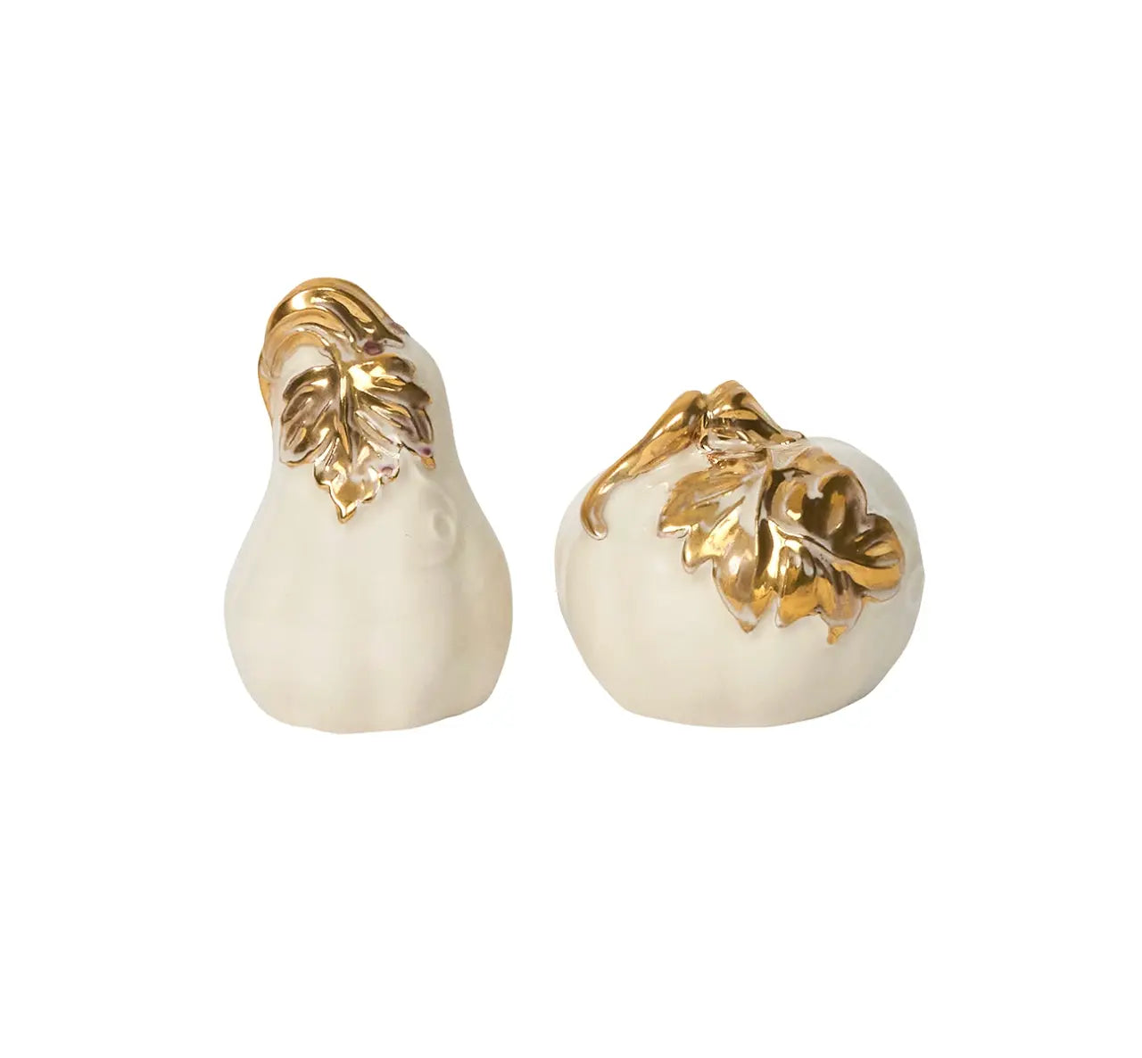 Forest Walk Pumpkin Salt & Pepper Shakers - Gold Juliska