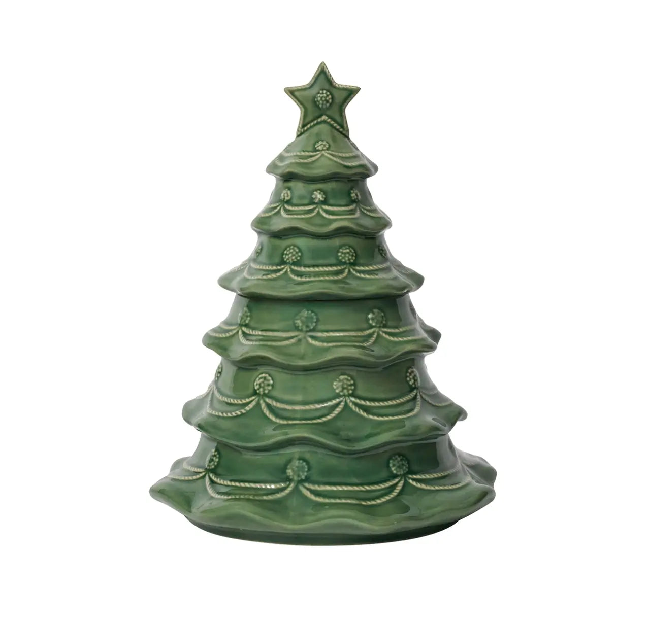Berry & Thread Christmas Tree Cookie Jar With Lid - Basil Juliska