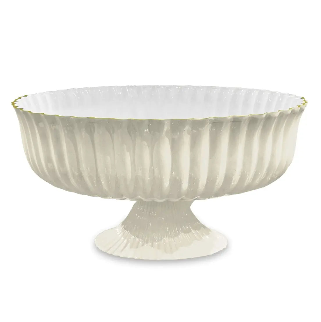 Beatriz Ball Encanto Vienna Large Centerpiece Punchbowl in Cream and White BEATRIZ BALL