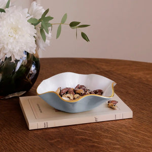 Beatriz Ball Encanto Carola Small Round Bowl in Slate and White BEATRIZ BALL