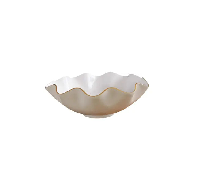 Beatriz Ball Encanto Carola Extra Large Bowl in Cream and White BEATRIZ BALL