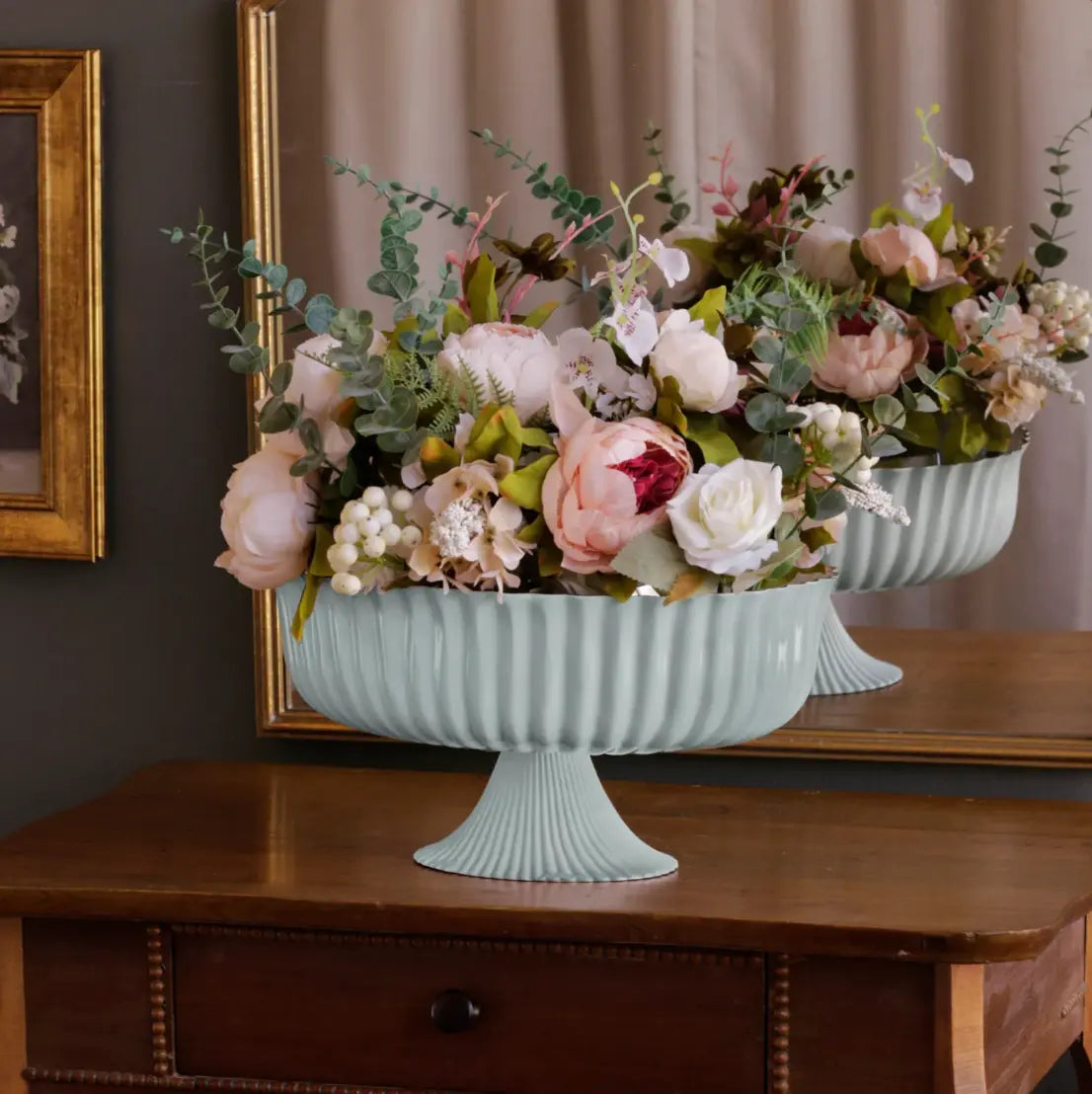 Beatriz Ball Encanto Vienna Large Centerpiece Punchbowl in Slate and White BEATRIZ BALL