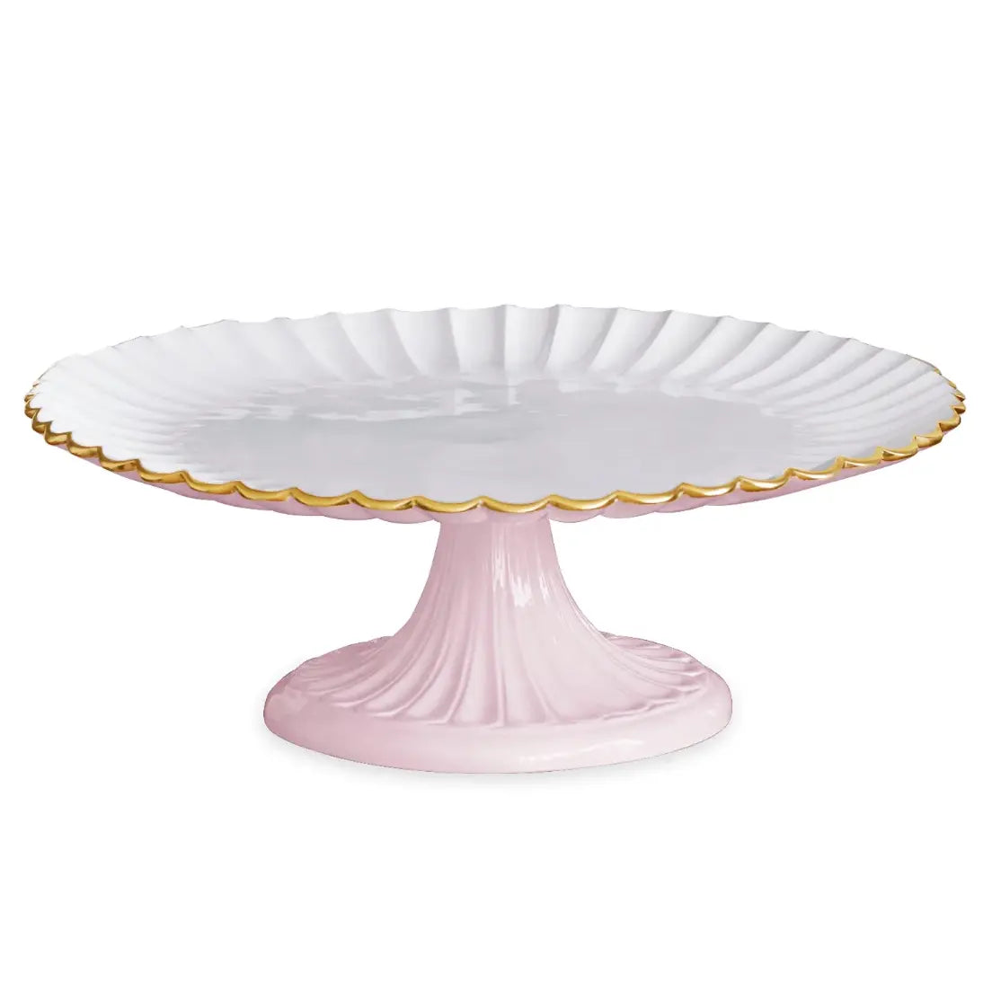 Beatriz Ball Encanto Vienna Pedestal Cake Plate in Camellia and White BEATRIZ BALL