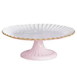 Beatriz Ball Encanto Vienna Pedestal Cake Plate in Camellia and White BEATRIZ BALL