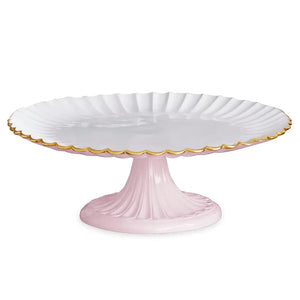 Beatriz Ball Encanto Vienna Pedestal Cake Plate in Camellia and White BEATRIZ BALL