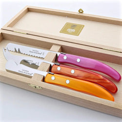 Claude Dozorme Box of 3 Berlingot Cheese Knives Claude Dozorme