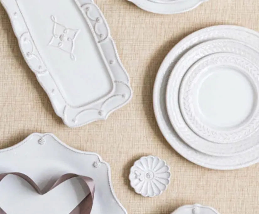 Jardins du Monde Whitewash Blossom Dish Juliska